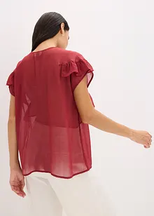 Camicetta di chiffon con volant, bonprix