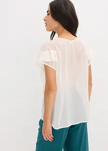 Camicetta di chiffon con volant, bonprix
