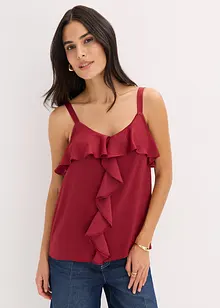 Top con spalline sottili in satin lucido, bonprix