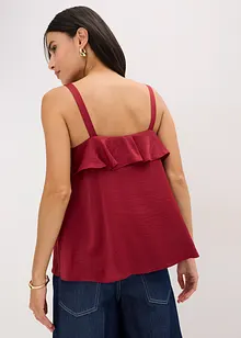 Top con spalline sottili in satin lucido, bonprix