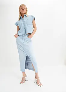Camicia di jeans boxy cropped, bonprix