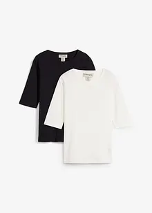 T-shirt in puro cotone biologico (pacco da 2), bonprix