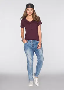 T-shirt con bottoni, bonprix