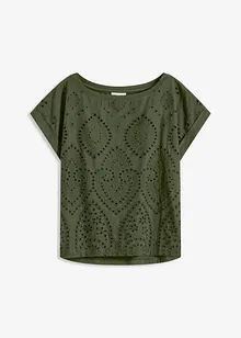 Maglia con ricami traforati, bonprix