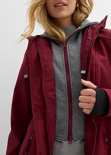 Giacca lunga 2 in 1 in softshell idrorepellente, bonprix