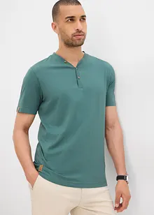 Maglia serafino a maniche corte in puro cotone biologico (pacco da 2), bonprix