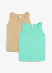 Canotta in puro cotone biologico (pacco da 2), bonprix