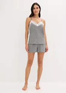 Pigiama estivo con pizzo raffinato, bonprix