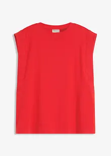 Top con inserto a coste sulla manica, bonprix