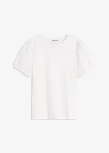Maglia in jersey con maniche in popeline di cotone, bonprix