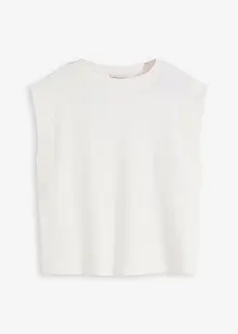 Top con inserto a coste sulla manica, bonprix