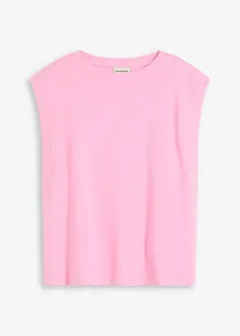 Top con inserto a coste sulla manica, bonprix