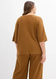 Maglia in puro cotone a trama operata, bonprix