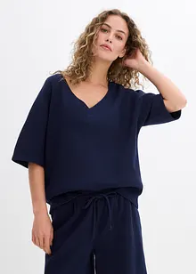 Maglia in puro cotone a trama operata, bonprix