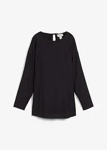 Tunica oversize in misto viscosa crinkle operato, bonprix