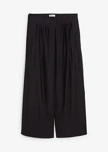Pantaloni a palazzo in misto viscosa strutturato effetto crinkle, bonprix