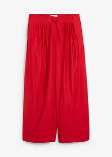 Pantaloni a palazzo in misto viscosa strutturato effetto crinkle, bonprix