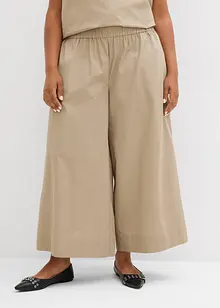 Pantaloni culotte ampi in puro cotone, bonprix