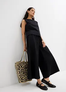 Pantaloni culotte ampi in puro cotone, bonprix