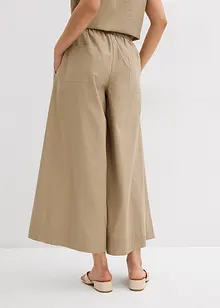 Pantaloni culotte ampi in puro cotone, bonprix