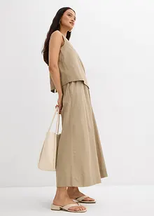 Pantaloni culotte ampi in puro cotone, bonprix