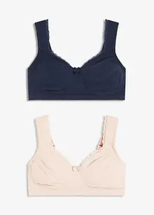 Reggiseno t-shirt minimizer senza ferretto con cotone biologico (pacco da 2), bonprix