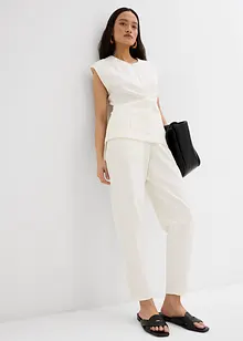 Pantaloni alla caviglia in piquet, bonprix