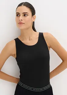 Top lungo in maglina a coste senza cuciture, bonprix