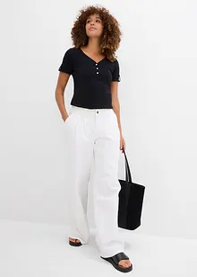 Maglia serafino in puro cotone, bonprix