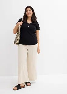 Maglia serafino in puro cotone, bonprix