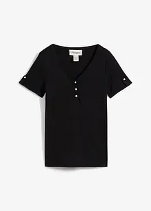 Maglia serafino in puro cotone, bonprix