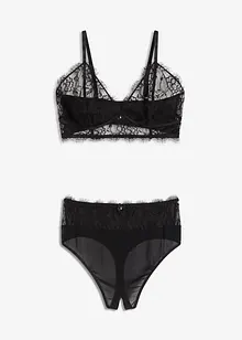 Reggiseno bustier e perizoma a vita alta ouvert (set 2 pezzi), bonprix