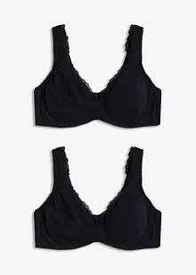 Reggiseno t-shirt minimizer con ferretto e cotone biologico (pacco da 2), bonprix