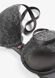 Reggiseno con coppe preformate ed effetto lucido, bonprix