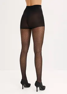 Collant 30 den con motivo a rete a pois, bonprix