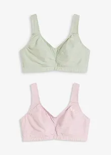 Reggiseno senza ferretto  con cotone biologico (pacco da 2), bonprix