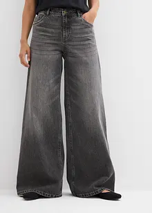Jeans wide leg, vita media, bonprix