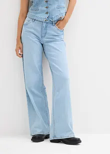 Jeans straight loose, vita media, bonprix