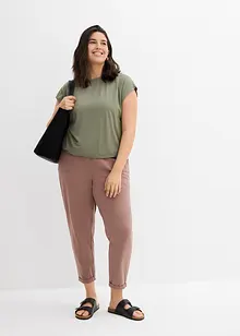 Pantaloni in jersey di misto cotone elasticizzato, bonprix
