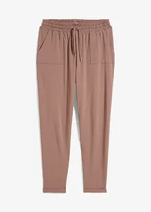 Pantaloni in jersey di misto cotone elasticizzato, bonprix