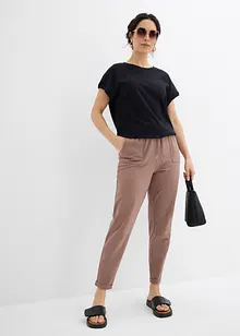 Pantaloni in jersey di misto cotone elasticizzato, bonprix