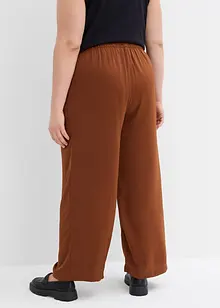 Pantaloni a palazzo leggeri in tessuto strutturato, bonprix