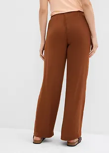 Pantaloni a palazzo leggeri in tessuto strutturato, bonprix