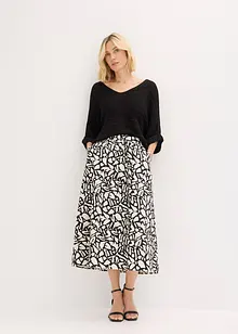 Gonna midi in popeline di cotone, bonprix