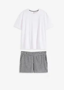 Pigiama estivo oversize con shorts stampati, bonprix