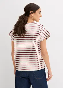 Maglia a righe con maniche a volant, bonprix