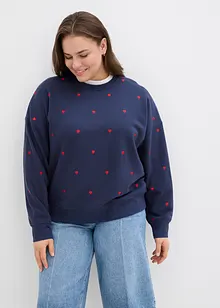 Felpa oversize con ricami, bonprix