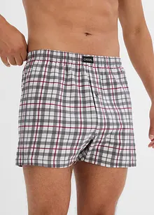 Boxer di jersey a quadretti dalla vestibilità morbida (pacco da 3), bonprix