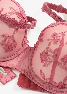 Reggiseno a balconcino con pizzo floreale, bonprix