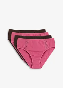Slip alto con cotone biologico (pacco da 4), bonprix